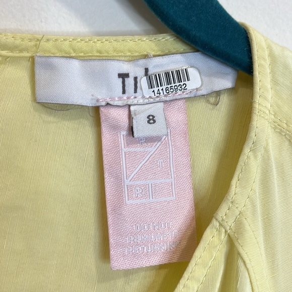 Tibi Pale Yellow Linen blend Gemma Cape Dress Sz 8 - Picture 4 of 15